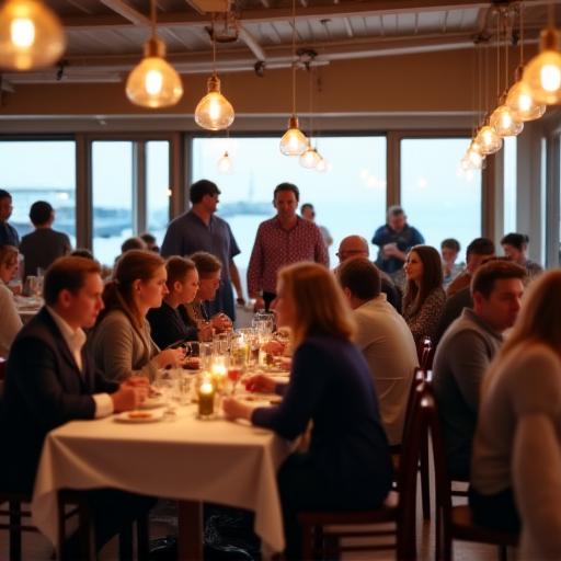 Sala del ristorante con clienti che cenano